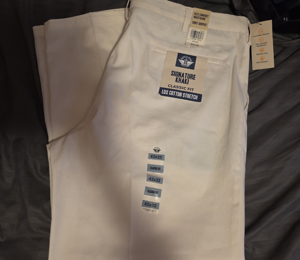 Signature Lux Cotton Stretch Chinos - Cream